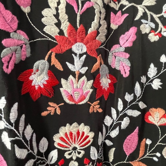 INC International Concepts Floral Embroidered Black Jumpsuit Size Medium NWT - Picture 4 of 6